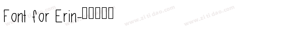 Font for Erin字体转换